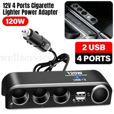 12V Socket Extension Lead 12volt Plug Car Cigarette Lighter Outlet Power Adapter
