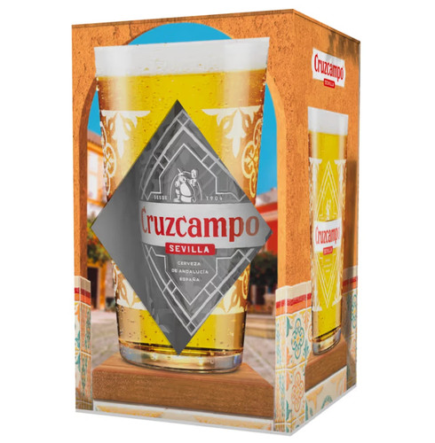 Set cruzcampo half pint - of,