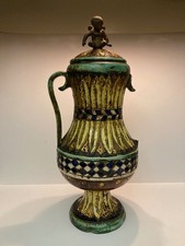 Antique Majolica-Style Urn