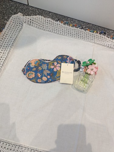 Blue floral bonsoir slip - blue,