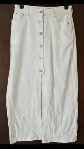 New white denim - white, skirt