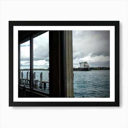 Ship from restaurant window - ship,
