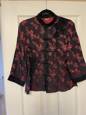 Monsoon Size 12.Oriental  Blouse/Jacket   Black & Red 
