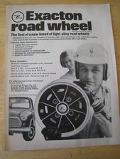 EXACTON ROAD WHEEL LIGHT ALLOY ROAD WHEELS ALUMINIUM BRON 1970 ADVERT A4 FILE 45