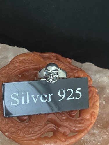 Silver skull ring - silver,