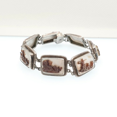 Antique solid silver cameo - silver,