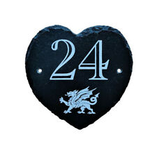 Engraved Natural Slate Heart