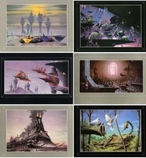 RODNEY MATTHEWS VINTAGE SET OF 6 GREETINGS CARDS , FROM THE '80S, very rare