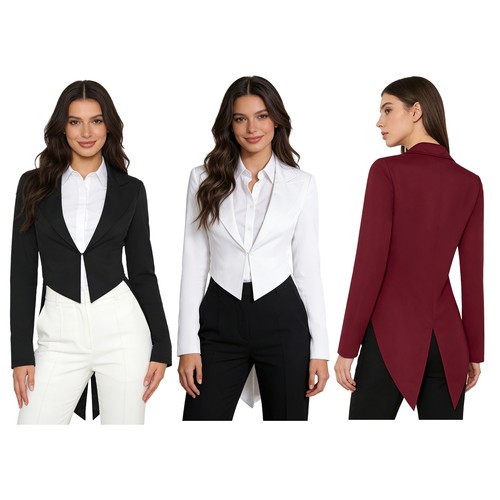 Women retro long tailcoat - women,