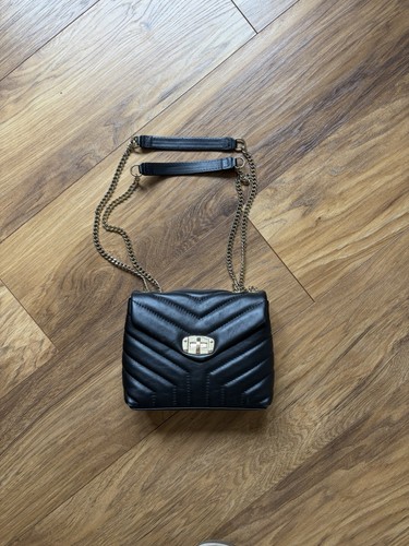 Black italian leather shoulder - black,