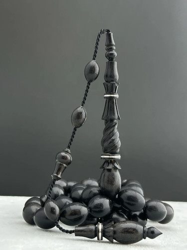 Nakkaş silver spiral - silver, ebony