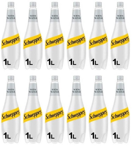 Schweppes soda water 1l - 12, x