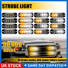 16x Amber White Warning Strobe