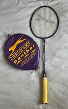 Slazenger Panther Cup Badminton Purple Racket With Case Cover Steel Shaft