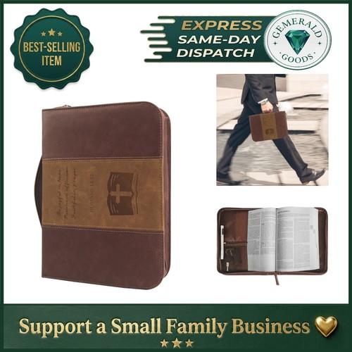 Elegant leather bible bag with - leather,