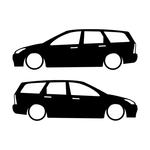Set car decal stickers - set, 2