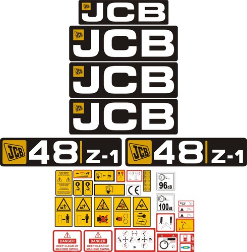 Jcb 48z mini digger decal - jcb, 48z-1