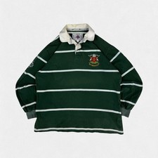 Vintage Nottingham 1993-95 Cotton Oxford l/s home rugby union shirt green XL