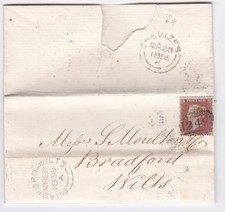 1855 QV FINE 1d PENNY RED