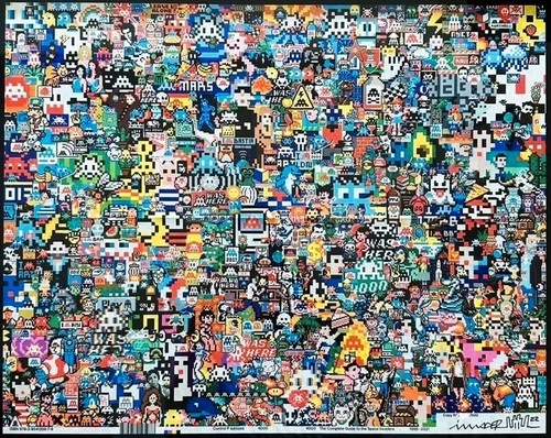 Invader 4000 print signed - print,