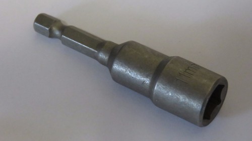 Nut spinner 11mm socket 4 - nut, 1/4"