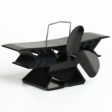 Eco Plane 3 Blade Heat Powered Wood Log Burning Fire Burner Mini Stove Top Fan