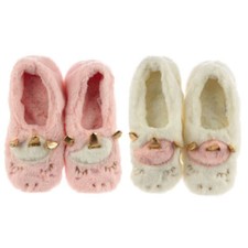 Unicorn Microwave Warming Slippers - PINK  OR WHITE