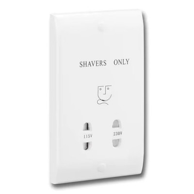 Gang shaver socket bathroom - 2,