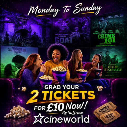 Cineworld cinema tickets - 2x,