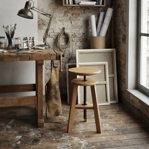 Wooden drafting stool - drafting,
