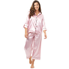 Ladies Satin Pyjamas Set Silk