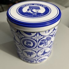 Vintage Henri Willig Holland Tin Container Delft Small Metal Canister Storage