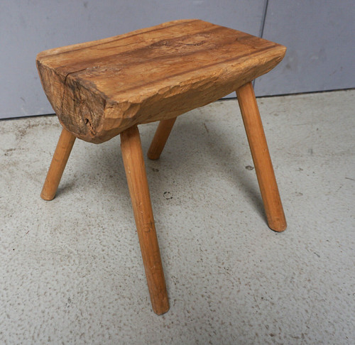 Antique farmhouse stool - farmhouse,