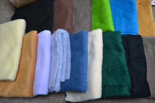 Plush shaggy felt fabric - plush,