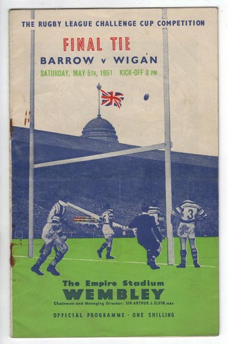 Barrow wigan 1951 rugby - barrow,