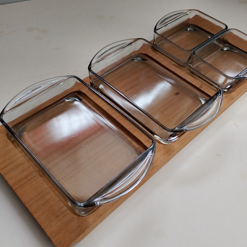 Vintage danish teak tray smoke - vintage,