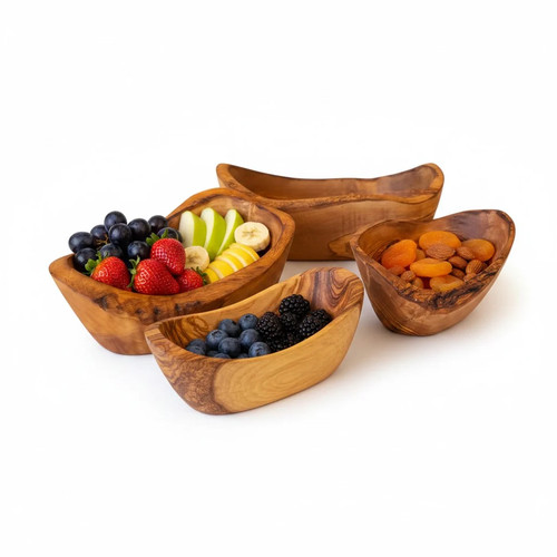 Handmade olive wood - wood, bowl
