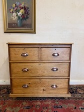 NEAT SIZED ANTIQUE PINE CHEST