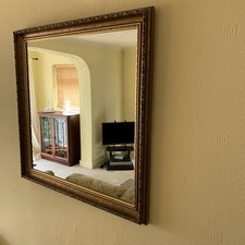 Large Mirror With Carved Gold