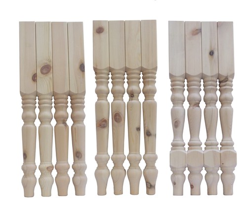 Rustic solid pine table legs - solid,