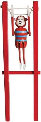 Wooden acrobatic monkey - wooden,