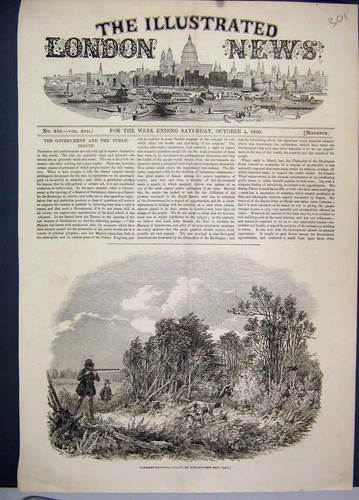 Original old antique print - old,