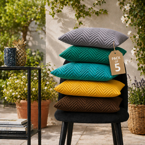 Filled embroidered cushion - filled,