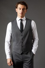 Burton Mid Grey Suits Mens