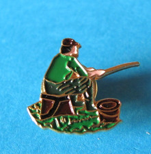 Fisherman Pin Badge. VGC