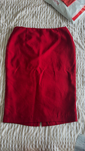 Wallis red pencil - midi, skirt