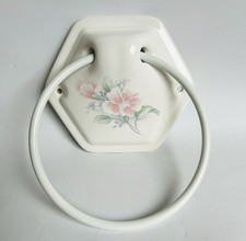 Vintage White Ceramic Floral
