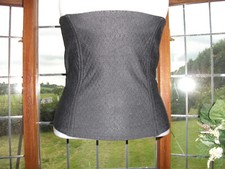 ** SALE ** UNDERBUST CORSET IN BLACK  ELASTICATED WITH BONING UNBRANDED SIZE S/M