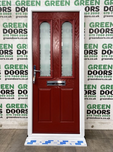Red composite front door - composite,