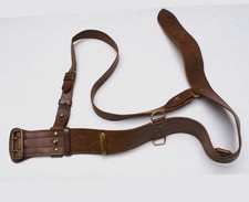 Vintage British  Army Officers Quality Leather Sam Browne Belt. WW2? WW1?